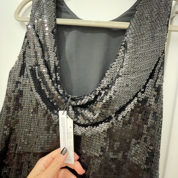 Alice + Olivia black sequin mini dress with cowl back (brand new with tags) - Picture 6 of 6